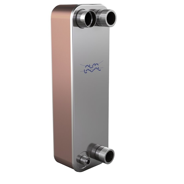 Brazed Plate Heat Exchanger, AISI 316L, Stainless Steel, 100 Plates-Single Circuit Evaporator 660k BTU